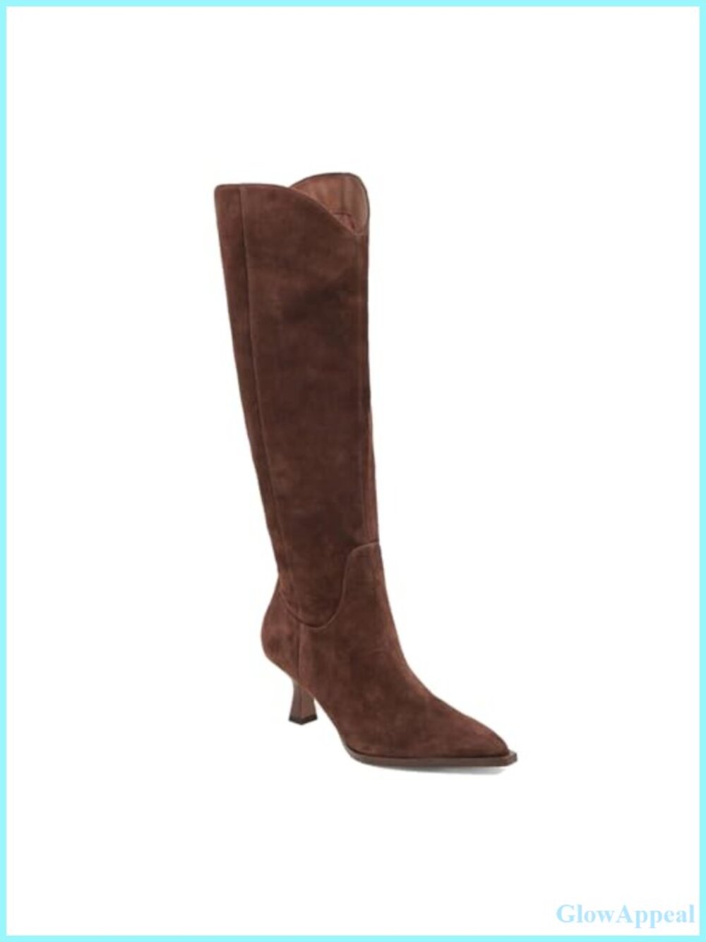 Womens Knee High Boots Kitten Heel Pointed Toe Wide Calf Side Zipper Fall Winter